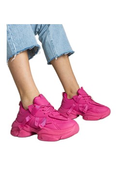 Różowe sneakersy damskie masywne sportowe ze sklepu ButyModne.pl w kategorii Buty sportowe damskie - zdjęcie 179232312