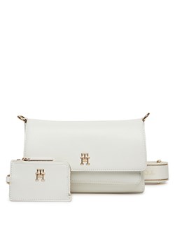Torebka Tommy Hilfiger Th Joy Crossover AW0AW16813 Écru ze sklepu eobuwie.pl w kategorii Listonoszki - zdjęcie 179233263