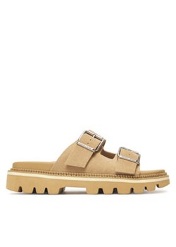 Tommy Jeans Klapki Tjw Double Strap Sandal Suede EN0EN02797 Brązowy ze sklepu MODIVO w kategorii Klapki damskie - zdjęcie 179233473