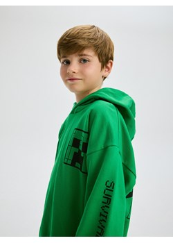 Reserved - Bluza z kapturem Minecraft - zielony ze sklepu Reserved w kategorii Bluzy chłopięce - zdjęcie 179236372