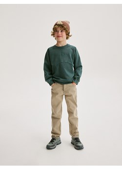 Reserved - Bawełniana bluza oversize - ciemnozielony ze sklepu Reserved w kategorii Bluzy chłopięce - zdjęcie 179236390