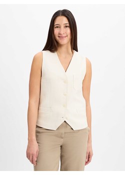 Marc O'Polo Kamizelka damska Kobiety len écru jednolity ze sklepu vangraaf w kategorii Kamizelki damskie - zdjęcie 179236763