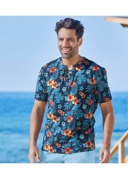 Koszulka z wiązanym dekoltem Polinezja ze sklepu Atlas For Men w kategorii T-shirty męskie - zdjęcie 179237082
