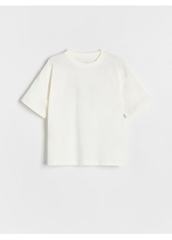 Reserved - Bawełniany t-shirt oversize - złamana biel - id: 897BE-01X - marki Reserved - 179238332 Reserved - Bawełniany t-shirt oversize - złamana biel ze sklepu Reserved w kategorii T-shirty chłopięce - zdjęcie 179238332