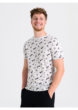 Sinsay - Koszulka z ozdobnym nadrukiem - szary ze sklepu Sinsay w kategorii T-shirty męskie - zdjęcie 179240291