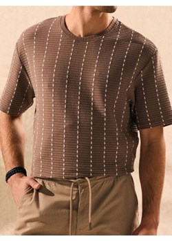 Sinsay - Koszulka w paski - brązowy ze sklepu Sinsay w kategorii T-shirty męskie - zdjęcie 179240333