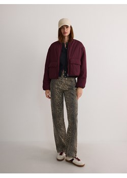 Reserved - Jeansy wide leg w panterkę - wielobarwny ze sklepu Reserved w kategorii Jeansy damskie - zdjęcie 179241141