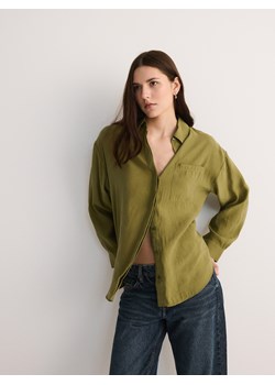 Reserved - Koszula oversize z modalu - oliwkowy ze sklepu Reserved w kategorii Koszule damskie - zdjęcie 179242222