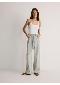 Reserved - Jeansy wide leg - niebieski ze sklepu Reserved w kategorii Jeansy damskie - zdjęcie 179245172
