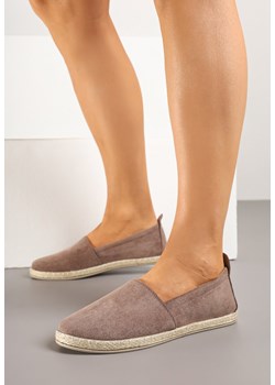 Ciemnobeżowe Espadryle na Płaskiej Plecionej Podeszwie Juliatta ze sklepu born2be.pl w kategorii Espadryle damskie - zdjęcie 179246224