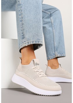 Beżowe Buty Sportowe Sneakersy z Siateczkową Cholewką Helazia ze sklepu renee.pl w kategorii Buty sportowe damskie - zdjęcie 179247840