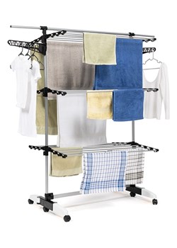 IDOMYA Essentials Suszarka w kolorze srebrnym na pranie - 105 x 150 x 67 cm ze sklepu Limango Polska w kategorii Akcesoria łazienkowe - zdjęcie 179249313