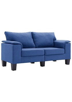 2-osobowa niebieska sofa z podłokietnikami - Ezof 2Q ze sklepu Edinos.pl w kategorii Sofy i kanapy - zdjęcie 179251530