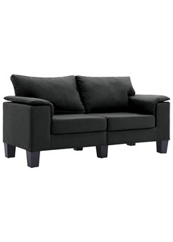 2-osobowa czarna sofa z podłokietnikami - Ezof 2Q ze sklepu Edinos.pl w kategorii Sofy i kanapy - zdjęcie 179251550