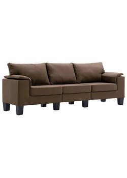 3-osobowa brązowa sofa z podłokietnikami - Ezof 3Q ze sklepu Edinos.pl w kategorii Sofy i kanapy - zdjęcie 179251570