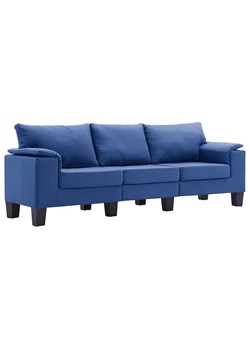 3-osobowa niebieska sofa z podłokietnikami - Ezof 3Q ze sklepu Edinos.pl w kategorii Sofy i kanapy - zdjęcie 179251580
