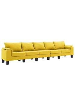 Pięcioosobowa ekskluzywna żółta sofa - Ezof 5Q ze sklepu Edinos.pl w kategorii Sofy i kanapy - zdjęcie 179251660