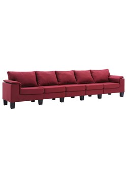 Pięcioosobowa ekskluzywna czerwona sofa - Ezof 5Q ze sklepu Edinos.pl w kategorii Sofy i kanapy - zdjęcie 179251670