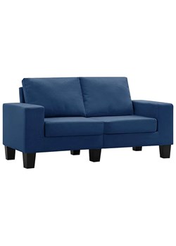 2-osobowa sofa niebieska z podłokietnikami - Magnex 2Q ze sklepu Edinos.pl w kategorii Sofy i kanapy - zdjęcie 179251690