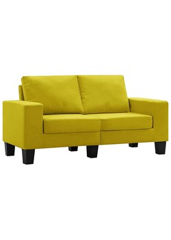 Ponadczasowa dwuosobowa żółta sofa - Magnex 2Q ze sklepu Edinos.pl w kategorii Sofy i kanapy - zdjęcie 179251710