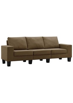 3-osobowa brązowa sofa z podłokietnikami - Magnex 3Q ze sklepu Edinos.pl w kategorii Sofy i kanapy - zdjęcie 179251730