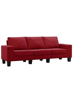 Trzyosobowa sofa z poduszkami czerwone wino - Magnex 3Q ze sklepu Edinos.pl w kategorii Sofy i kanapy - zdjęcie 179251740