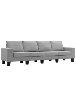 4-osobowa jasnoszara sofa z poduszkami - Magnex 4Q ze sklepu Edinos.pl w kategorii Sofy i kanapy - zdjęcie 179251750