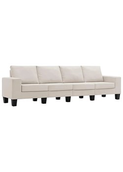4-osobowa kremowa sofa z poduszkami - Magnex 4Q ze sklepu Edinos.pl w kategorii Sofy i kanapy - zdjęcie 179251760