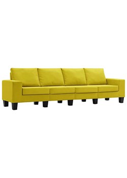 Ponadczasowa 4-osobowa żółta sofa - Magnex 4Q ze sklepu Edinos.pl w kategorii Sofy i kanapy - zdjęcie 179251790