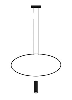 Czarna modernistyczna lampa wisząca - EX592-Haser ze sklepu Edinos.pl w kategorii Lampy wiszące - zdjęcie 179251923