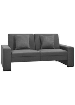 Dwuosobowa jasnoszara rozkładana sofa z tkaniny - Fadira 2S ze sklepu Edinos.pl w kategorii Sofy i kanapy - zdjęcie 179252134