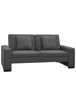 Dwuosobowa szara rozkładana sofa z ekoskóry - Fadira 2S ze sklepu Edinos.pl w kategorii Sofy i kanapy - zdjęcie 179252154