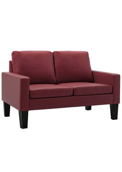 Minimalistyczna bordowa sofa - Revex 2X ze sklepu Edinos.pl w kategorii Sofy i kanapy - zdjęcie 179252223
