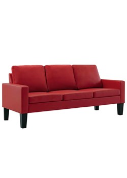 Czerwona sofa minimalistyczna - Revex 3X ze sklepu Edinos.pl w kategorii Sofy i kanapy - zdjęcie 179252254