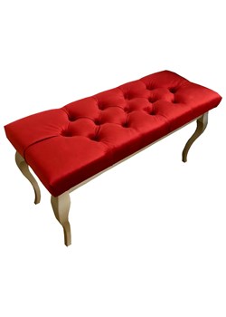 Tapicerowana ławka pikowana w stylu Chesterfield - Melisa ze sklepu Edinos.pl w kategorii Pufy i siedziska - zdjęcie 179252561