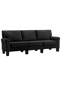 Trzyosobowa czarna sofa - Dionas 3X ze sklepu Edinos.pl w kategorii Sofy i kanapy - zdjęcie 179253170