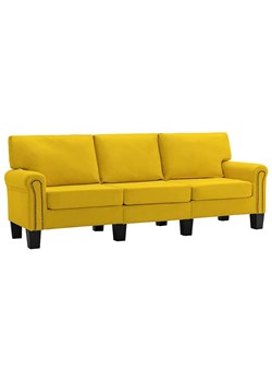 Luksusowa trzyosobowa żółta sofa - Dionas 3X ze sklepu Edinos.pl w kategorii Sofy i kanapy - zdjęcie 179253180