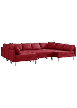 Sofa modułowa z tkaniny czerwone wino - Basket 9Q ze sklepu Edinos.pl w kategorii Sofy i kanapy - zdjęcie 179253434