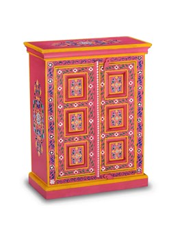 Różowa szafka w stylu vintage - Huxes ze sklepu Edinos.pl w kategorii Komody - zdjęcie 179253851