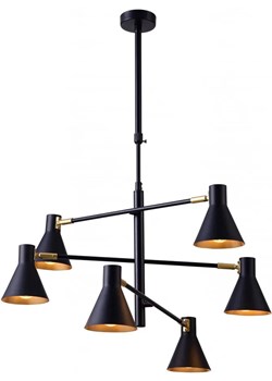 Czarna lampa wisząca industrialna - K064-Resova ze sklepu Edinos.pl w kategorii Lampy wiszące - zdjęcie 179254241