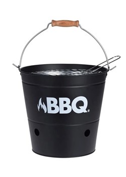 Czarny przenośny grill typu wiaderko - Kalcyx ze sklepu Edinos.pl w kategorii Ogród i taras - zdjęcie 179255323