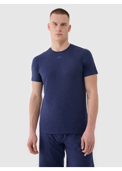 Męska koszulka treningowa 4F 4FWSS25TFTSM1344 - granatowa ze sklepu Sportstylestory.com w kategorii T-shirty męskie - zdjęcie 179257824