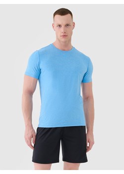 Męska koszulka treningowa 4F 4FWSS25TFTSM1344 - niebieska ze sklepu Sportstylestory.com w kategorii T-shirty męskie - zdjęcie 179257831