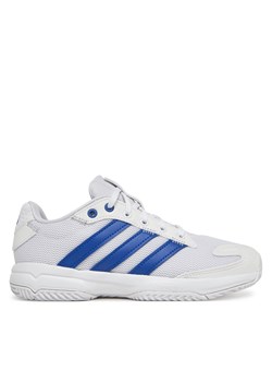 Buty halowe adidas Stabil Indoor JR0745 Biały ze sklepu eobuwie.pl w kategorii Buty sportowe dziecięce - zdjęcie 179258561