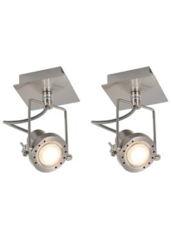 Srebrna lampa z regulowanym reflektorem 2 sztuki - EX86-Rosefi ze sklepu Edinos.pl w kategorii Lampy sufitowe - zdjęcie 179258972