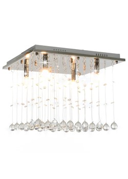 Kwadratowa lampa sufitowa w stylu glamour - EX163-Hida ze sklepu Edinos.pl w kategorii Lampy sufitowe - zdjęcie 179259173