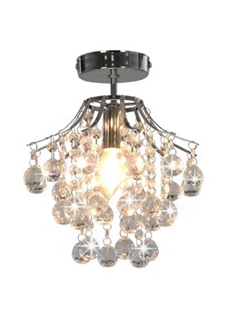 Srebrna lampa sufitowa w stylu glamour - EX166-Ular ze sklepu Edinos.pl w kategorii Lampy sufitowe - zdjęcie 179259180