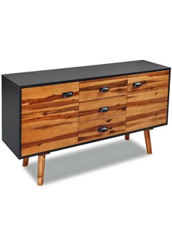 Drewniana komoda w stylu retro - Alden ze sklepu Edinos.pl w kategorii Komody - zdjęcie 179260531