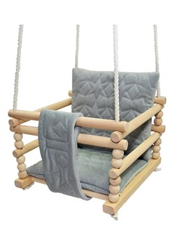 Szara huśtawka dla dzieci 3w1 - Stilin ze sklepu Edinos.pl w kategorii Pokój dziecięcy - zdjęcie 179260712