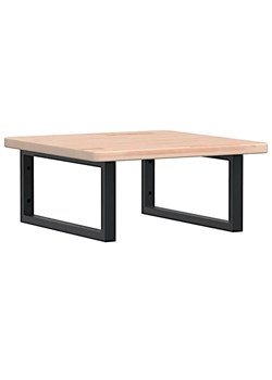 Naturalne drewno półka czarne uchwyty 50x50 - Bafo ze sklepu Edinos.pl w kategorii Szafki i regały łazienkowe - zdjęcie 179262453